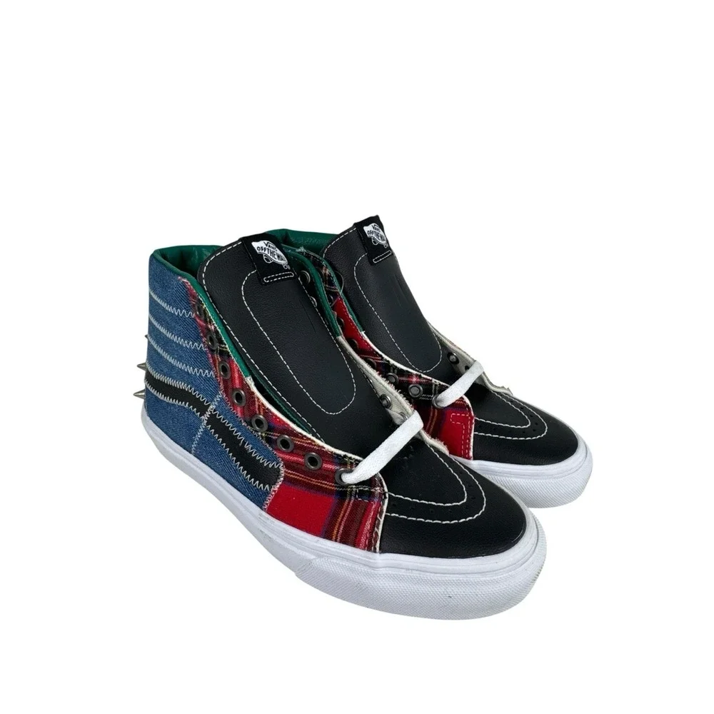 Vans Sk8 Tartan‎ Daze Hi Studded Skateboarding Shoes Womens Size 7.5 No Box